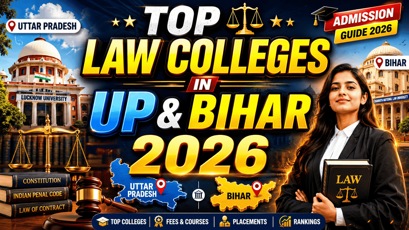 Top Law Colleges in UP and Bihar 2026: Best LLB Colleges to Consider