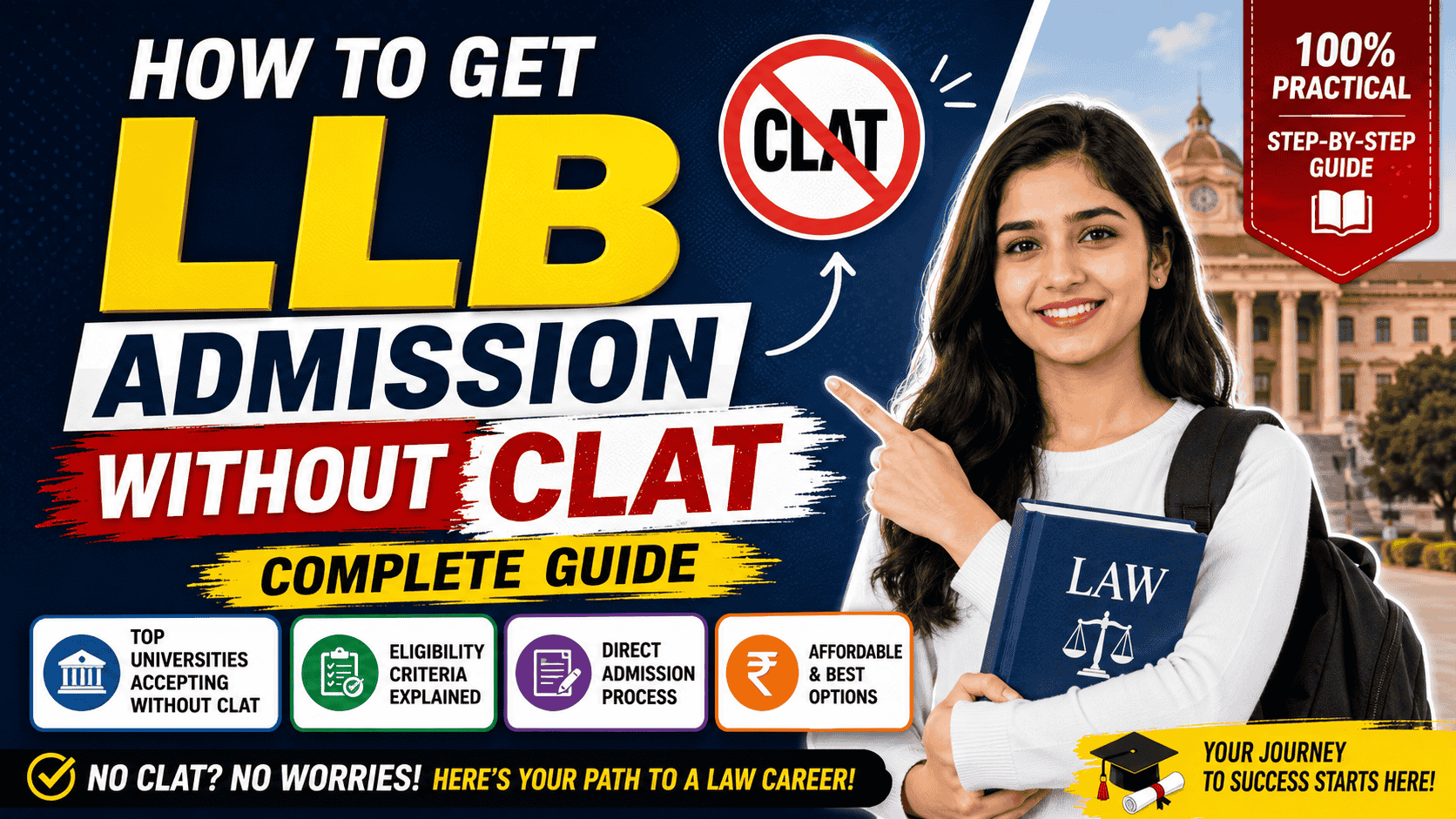 How to Get LLB Admission Without CLAT — Complete Guide